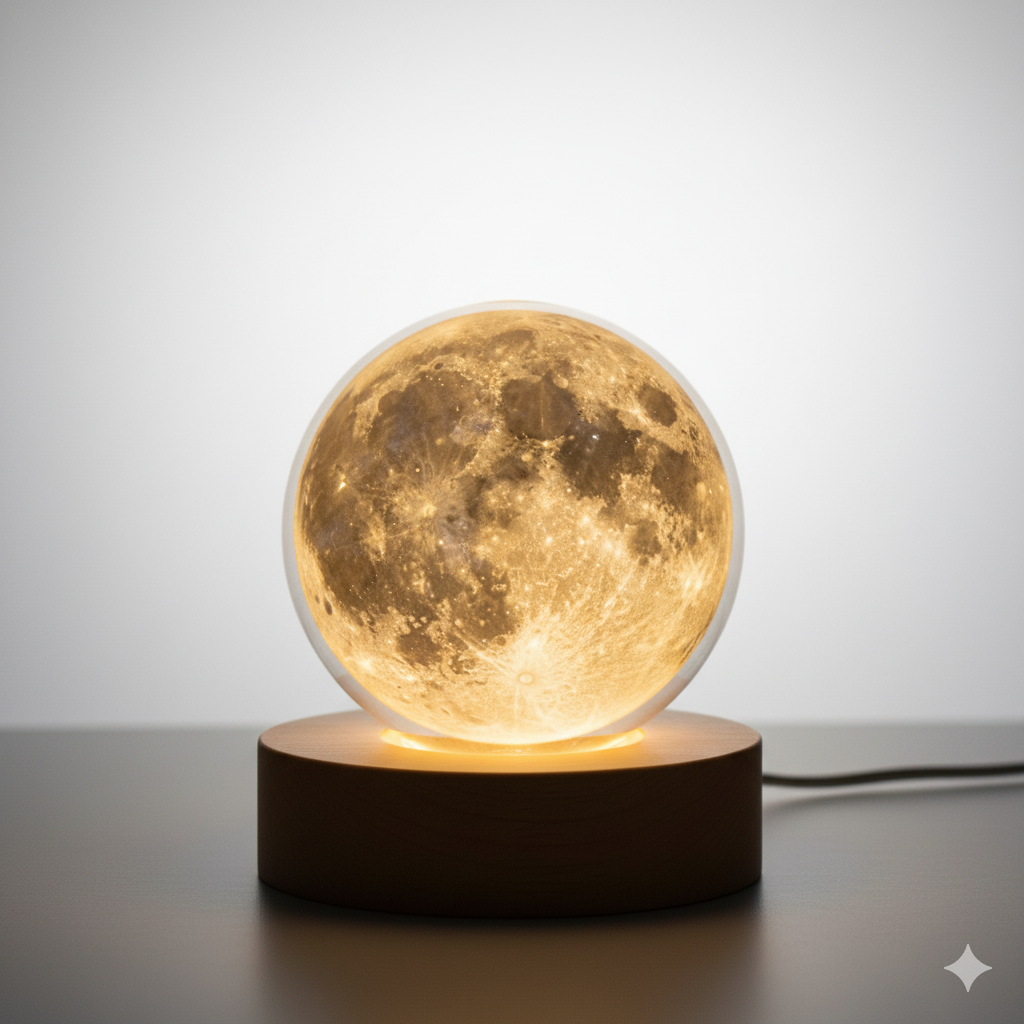 Crystal 3D Moon Light Lamp - Image 4