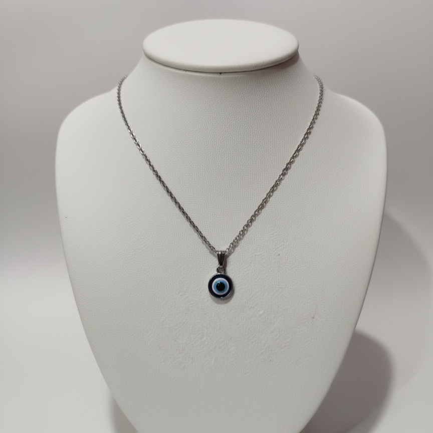 Evil Eye Pendant with Silver Chain - Image 6