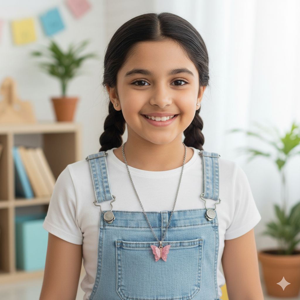 Butterfly Pendant with Rose Gold Chain