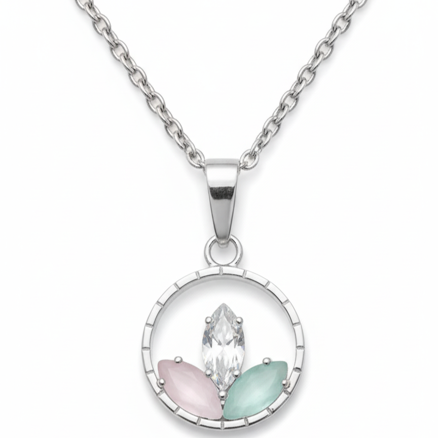 Leaf Pendant with Silver Chain - Image 2