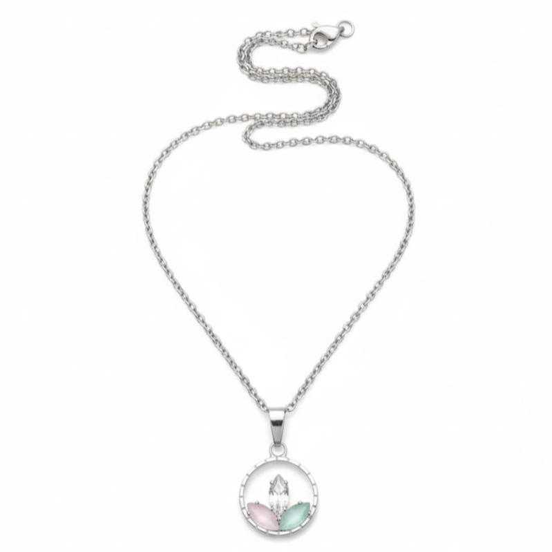 Leaf Pendant with Silver Chain - Image 4