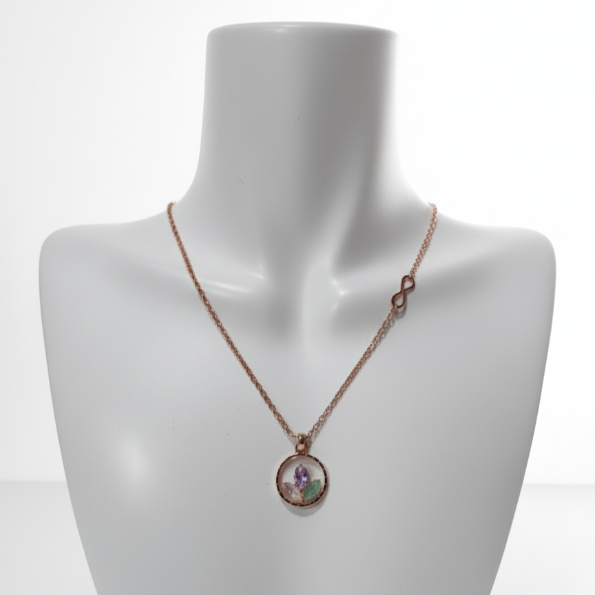Leaf Pendant with Rose Gold Chain - Image 4