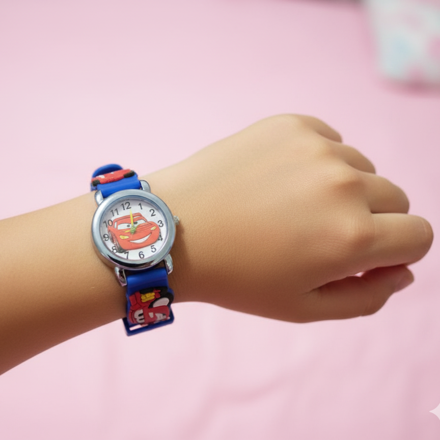 Lightning McQueen Analog Watch - Blue - Image 3