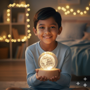 Crystal 3D Earth Globe Light Lamp