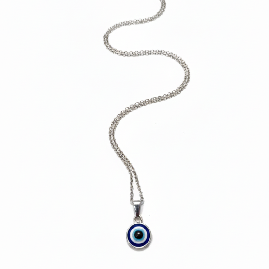 Evil Eye Pendant with Silver Chain - Image 7