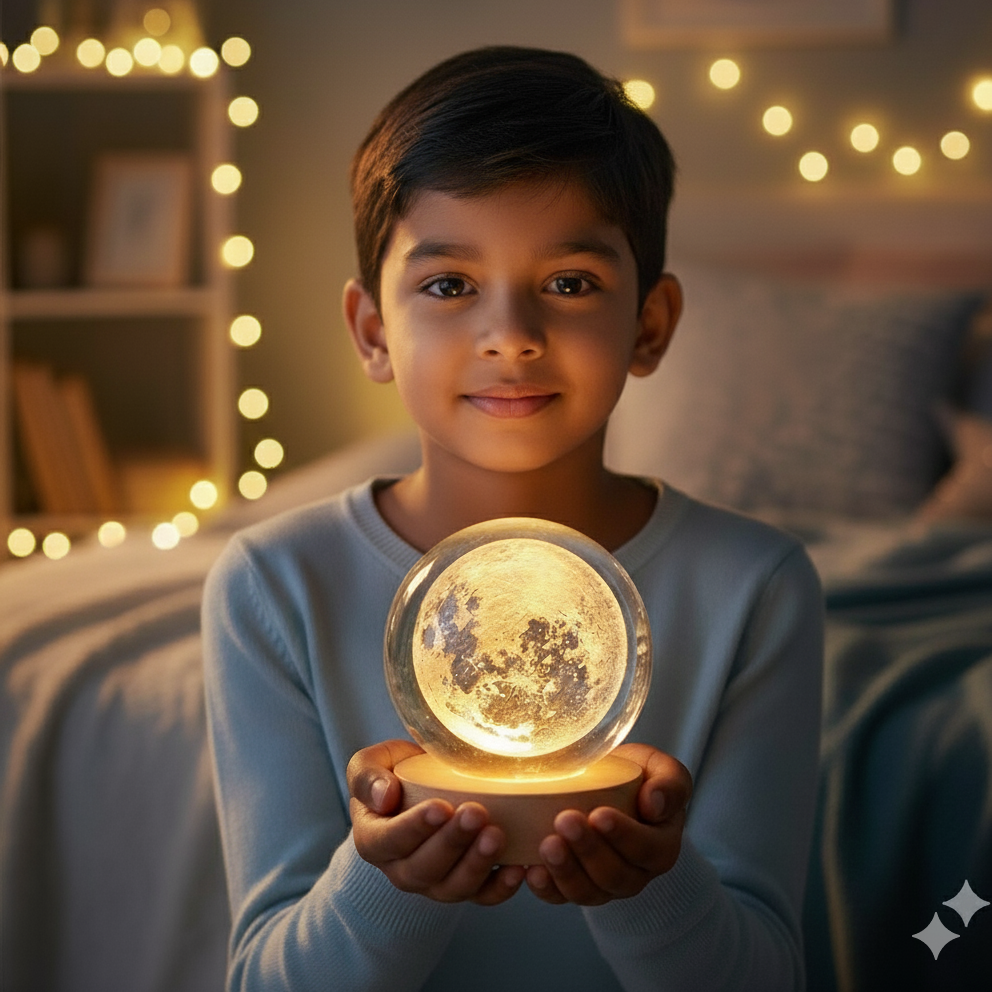 Crystal 3D Moon Light Lamp - Image 5