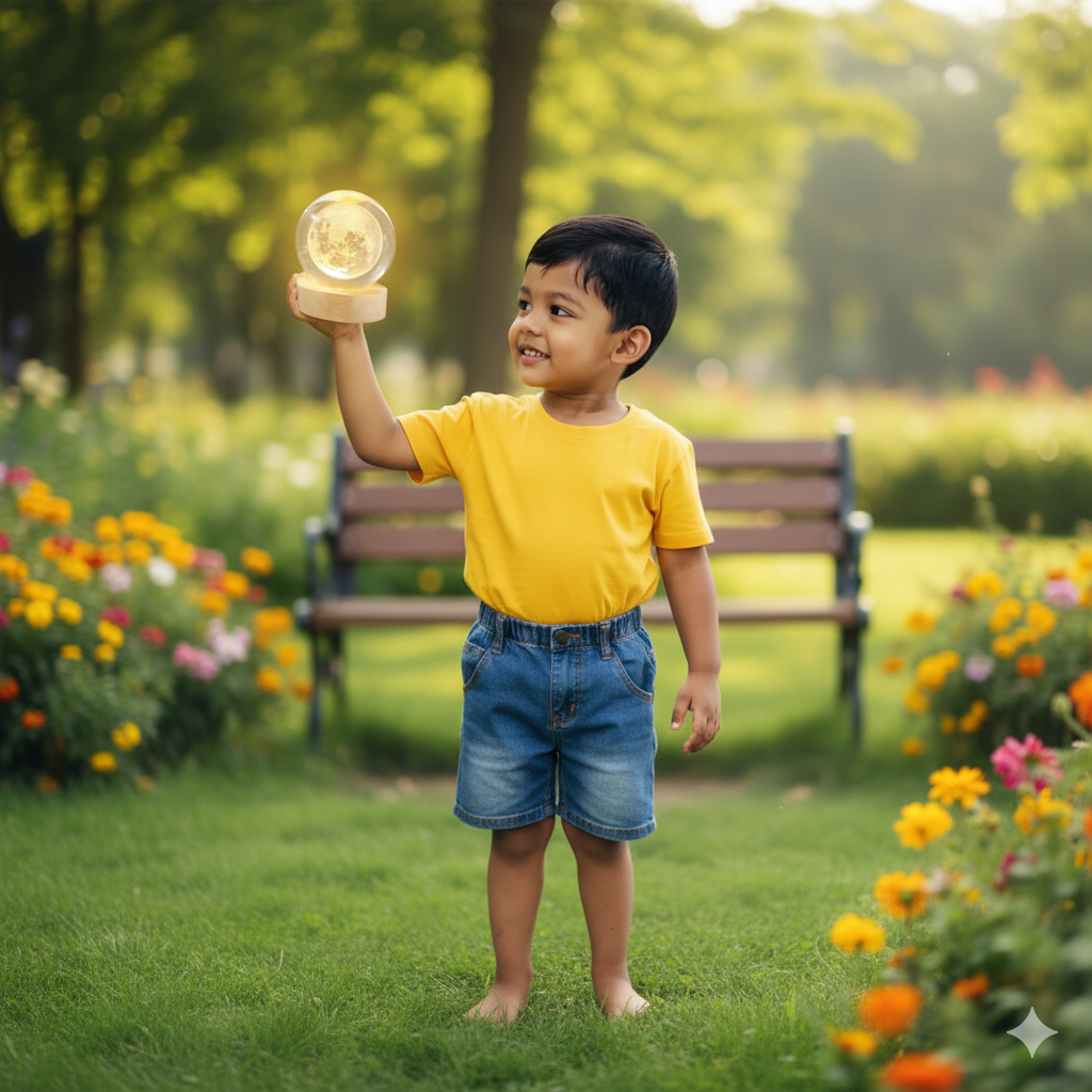 Crystal 3D Moon Light Lamp - Image 2