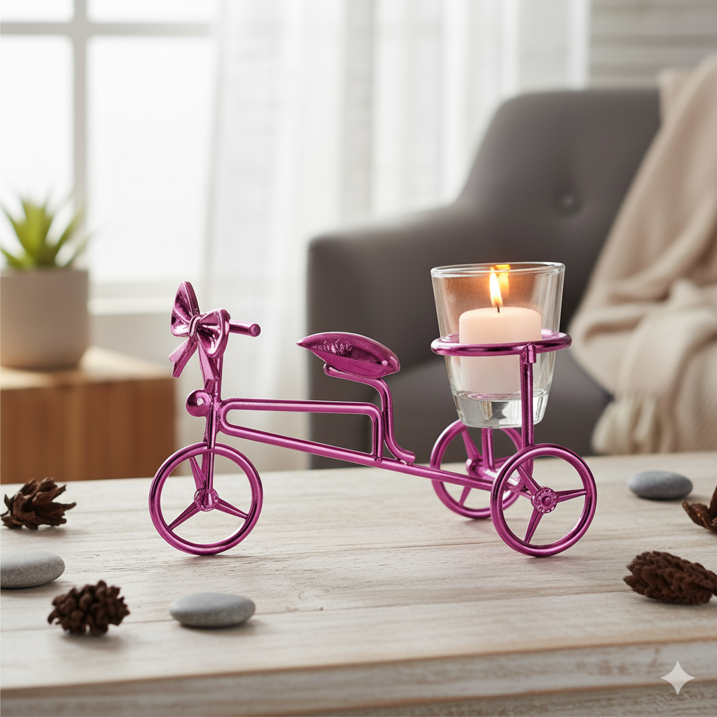 Tricycle Decorative Glass Candles