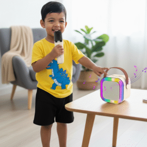 Mini Colorful Karaoke Bluetooth Sound System with Mic